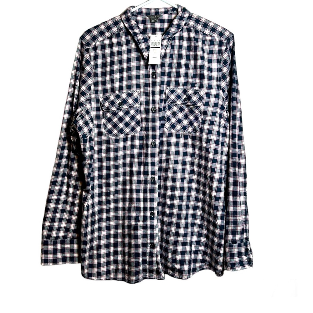 EDDIE BAUER Women’s Flannel Button Up Long Sleeve Shirt, XXL, New with tags NWT